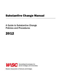 Microsoft WordSubstantive Change Manual