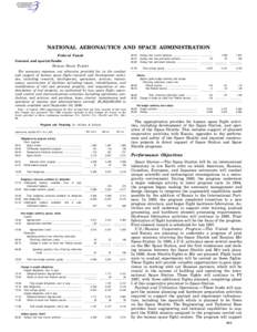 NATIONAL AERONAUTICS AND SPACE ADMINISTRATION[removed]98  Federal Funds