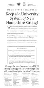 Association of Public and Land-Grant Universities / New Hampshire / Stonyfield Farm / Keene State College / Eastern Mountain Sports / American Association of State Colleges and Universities / New England Association of Schools and Colleges / University System of New Hampshire