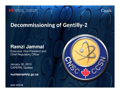 Presentation by Ramzi Jammal, Executive Vice-President and Chief Regulatory Operations Officer to the Quebec National Assembly Committee on Agriculture, Fisheries, Energy and Natural Resources