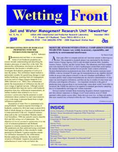 Wetting Front (December[removed]Wetting Front Page