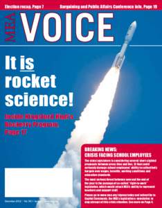 Election recap, Page 7   Bargaining and Public Affairs Conference info, Page 19 It is rocket