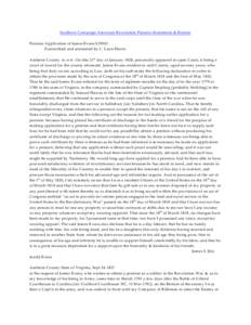 Southern Campaign American Revolution Pension Statements & Rosters Pension Application of James Evans S39501 Transcribed and annotated by C. Leon Harris Amherst County to wit: On this 21st day of January 1828, personally