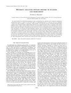 American Journal of Botany 91(10): 1481–[removed]DIVERSITY
