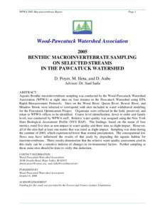 Microsoft Word[removed]Aquatic Benthic Macro Invertebrates Report.doc