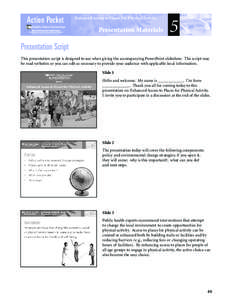 Action Packet  Enhanced Access to Places For Physical Activity Presentation Materials
