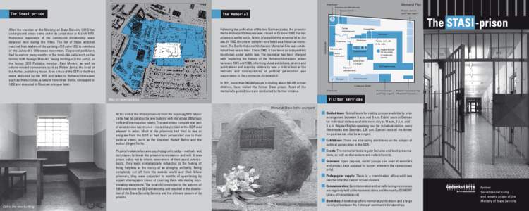 Memorial Plan  Watchtower Bookshop and Refreshments  The Stasi prison