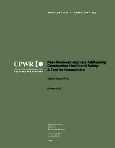 Microsoft Word - Peer Reviewed Journal Handbook for CPWR Researchers[removed]