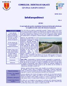 CONSILIUL JUDEȚULUI GALAȚI CENTRUL EUROPE DIRECT IUNIE[removed]InfoEuropeDirect