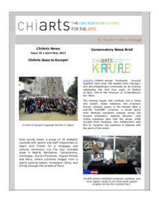 ChiArts News  Conservatory News Brief Issue 25 • April/May 2013