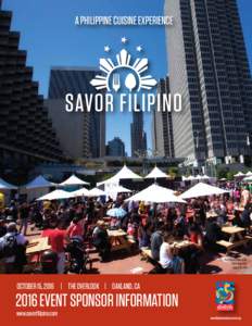 Savor Filipino - Invitation to Sponsor