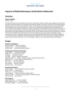 Megafauna / Americas / Balaenidae / Baffin Island / Bowhead whale / Greenlandic cuisine / Foxe Basin / Ringed seal / Churchill /  Manitoba / Zoology / Biology / True seals