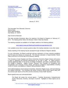 Governing Iowa’s public universities and special schools Craig A. Lang, President, Brooklyn Bruce L. Rastetter, Pro Tem, Alden Nicole C. Carroll, Carroll