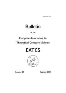 EATCS Bulletin, Number 87, October 2005, viii+248 pp