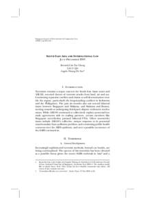 Singapore Journal of International & Comparative Law[removed]pp 603–643 South East Asia and International Law July–December 2003 Kenneth Lim Tao Chung