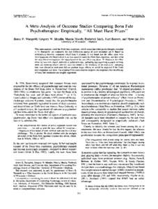 Psychological Bulletin 1997, Vol. 122, No. 3, [removed]Copyright 1997 by the American Psychological Association, Inc[removed]/$3.00