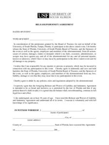 RELEASE/INDEMNITY AGREEMENT