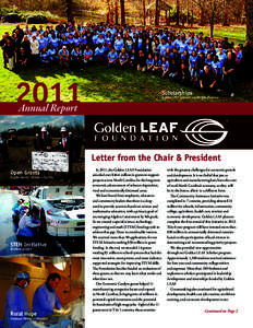 2011  Scholarships Golden LEAF Scholars Leadership Program