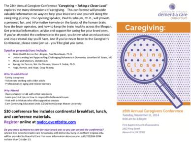 The 28th Annual Caregiver Conference 