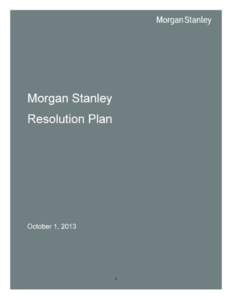 Morgan Stanley Resolution Plan