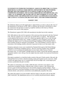 Floyd Bennett Field / Gateway National Recreation Area / Natural gas / National Park Service / Consolidated Natural Resources Act / Trans-Alaska Pipeline System / New York / United States / Aviation in New York City