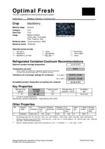 Optimal Fresh The fruit, vegetable and fresh produce expert system Detailed Report Printed on Wednesday, 19 December 2001