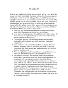 Influenza A virus subtype H1N1 / Pandemics / Influenza vaccine / Vaccines / Flu pandemic in the United States / Pandemic H1N1/09 virus / Flu season / Flu pandemic / Influenza / Health / Medicine