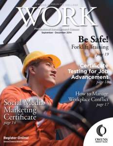 WORK OWENS COMMUNITY COLLEGE Professional Development Classes September - December 2014