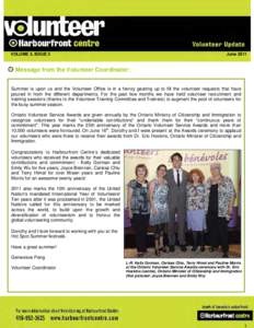 Volunteer E-Newsletter - June 2011