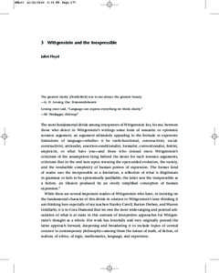 WML03[removed]:35 PM Page[removed]Wittgenstein and the Inexpressible
