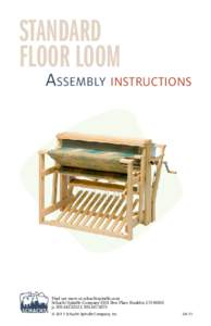Standard Floor Loom Assembly instructions