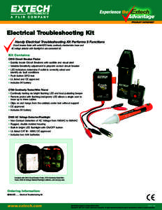 Electrical Troubleshooting Kit Handy Electrical Troubleshooting Kit Performs 5 Functions Circuit breaker finder with outlet/GFCI tester, continuity checker/wire tracer and AC voltage detector with flashlight in one conve