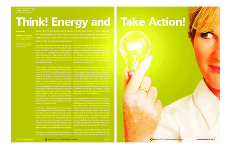 em • feature  Think! Energy and Take Action! by Gary Swan Gary Swan is vice president of the National Energy Foundation. E-mail: [removed].