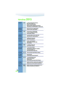 Vorschau 2015 Sa[removed]Mi 04.02. –