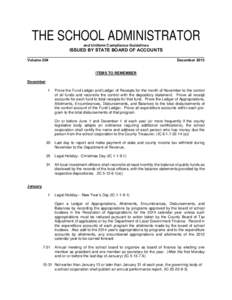 THE SCHOOL ADMINISTRATOR and Uniform Compliance Guidelines ISSUED BY STATE BOARD OF ACCOUNTS ______________________________________________________________________ Volume 204