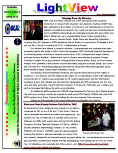 Newsletter Volume 4, Issue 3 http://www.oscar.desu.edu Spring 2012