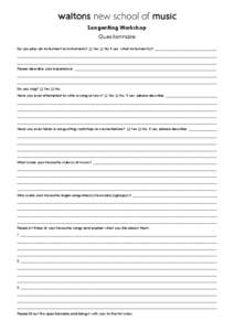 Microsoft Word - songwritingquestionnaire