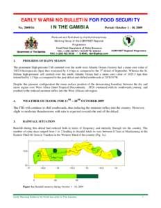 EARLY WARNING BULLETIN FOR FOOD SECURITY IN THE GAMBIA No[removed]Period: October[removed], 2009