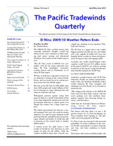 Physical oceanography / Climate / Climatology / El Niño-Southern Oscillation / Cyclone Ului / Tropical cyclone / La Niña / Rain / Atlantic Equatorial mode / Atmospheric sciences / Meteorology / Tropical meteorology