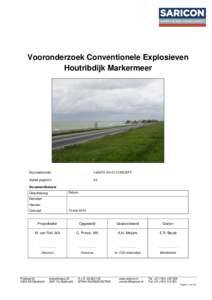 Vooronderzoek Conventionele Explosieven Houtribdijk Markermeer Documentcode:  14S074-VO-01 CONCEPT