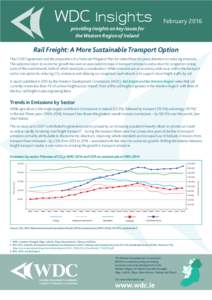 Transport / Business / Logistics / Climate change policy / Rail transport / Transportation engineering / Sustainable transport / Cargo / Rail freight transport / Climate change mitigation / Traffic congestion / Western Railway Corridor