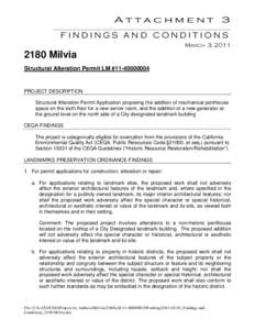 2180 Milvia Structural Alteration Permit LM #[removed]PROJECT DESCRIPTION Structural Alteration Permit Application proposing the addition of mechanical penthouse space on the sixth floor for a new server room, and the