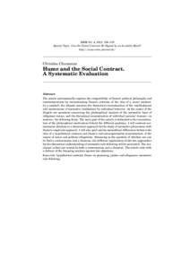 RMM Vol. 4, 2013, 108–130 Special Topic: Can the Social Contract Be Signed by an Invisible Hand? http://www.rmm-journal.de/ Christine Chwaszcza