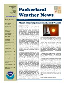 The Newsletter of NOAA’s National Weather Service in Green Bay,