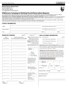 Print Form  Form Version: March 2014 pw Mount Rainier National Park www.nps.gov/mora