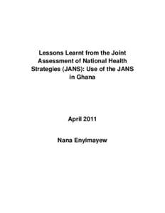 Microsoft Word - JANS Ghana lessons learnt v1April2011-Final.docx