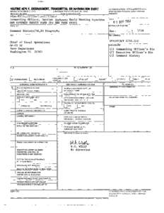 ROUTINE REPLY, ENUORSEMENT, TRANSMITTAL OR INFORMATION SbjEET  CLASSIFICATION (UNCLASSIFIEDwhen detached from enclosures, unless otherwise indicated)