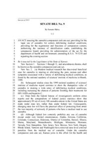 Session ofSENATE BILL No. 9 By Senator Haley 1-2