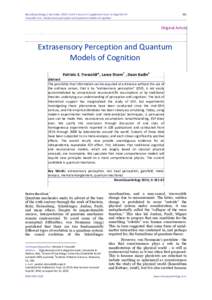 Microsoft Word - 07 Extrasensory Perception and Quantum Models of Cognition