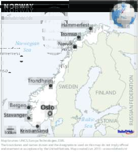 NORWAY Hammerfest Tromsø Norwegian Sea